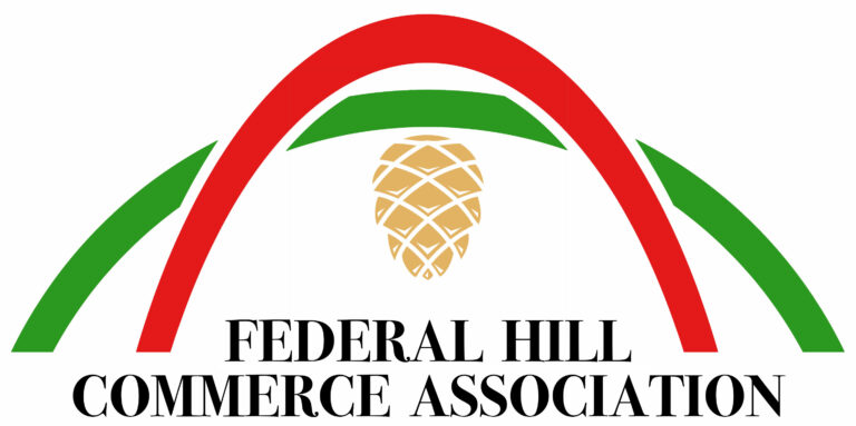 the logo of the bridge. vector illustration Federal Hill Commerce Association
